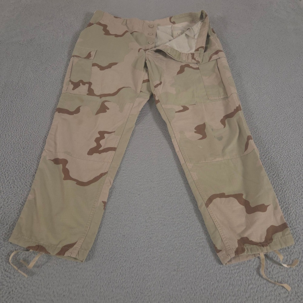 VINTAGE US Military Pants Mens XL Chocolate Chip Desert Camo Straight Leg BDU
